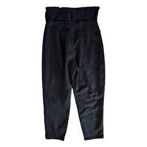 LOVERS + FRIENDS Irving Paper Textured High Rise Crop Pants Black Small EUC